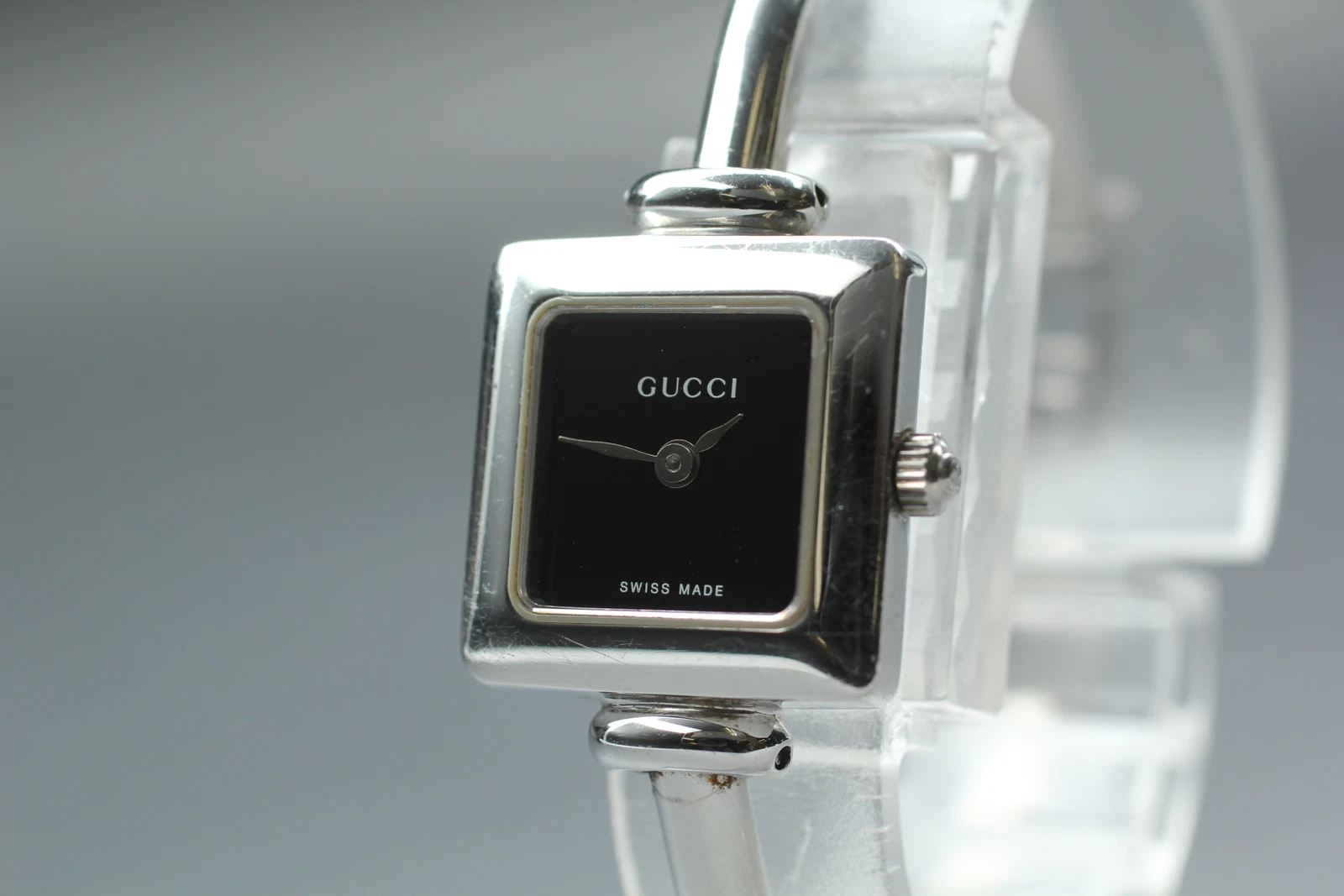 [Quasi Come Nuovo] Orologio Gucci 1900L Argento Quadrato Nero Donna Quarzo dal GIAPPONE