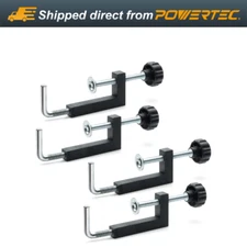 POWERTEC 71004-P2 Universal Fence Clamps With 3/8" Rod, 4 Pack