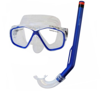 Calter KIDS Tauchset Schnorchelset Taucherbrille Tauchermaske Schnorchel blau
