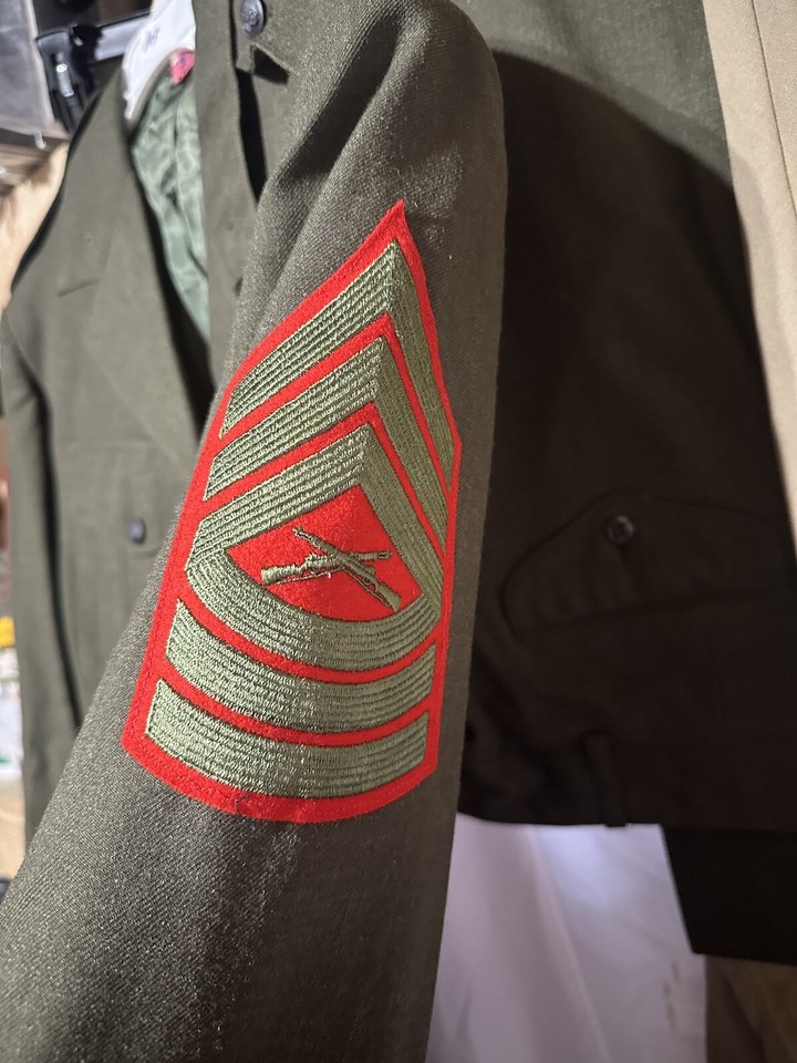 VTG Vietnam Huge Lot USMC Service Dress Uniform Alphas Set Coat Master ...