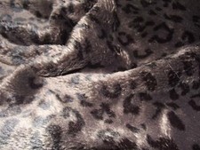 Super Luxury Faux Fur Fabric Material - CHOCOLATE LEOPARD