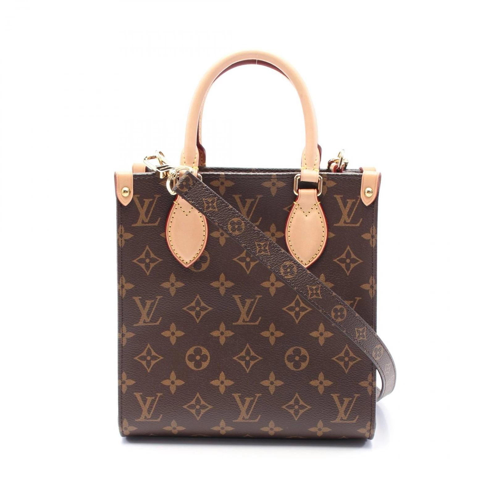 LOUIS VUITTON（LV） Borsa a tracolla Louis Vuitton Sac Plat BB a mano M45847 Monogram pelle marrone usata