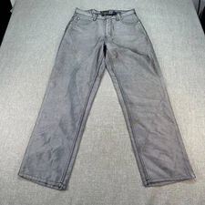 Vintage Pachinno Jeans Mens 30x31 Silver Straight Baggy Relaxed