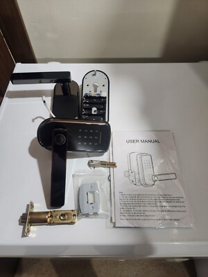 Door Lock Keyless Entry Keypad and Handle Electroniv BLUETOOTH Open Box