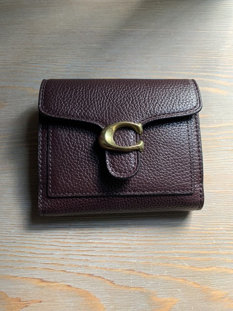 Coach 76527 Tabby Small Wallet Signature Pebble Leather Oxblood Color for sale online | eBay