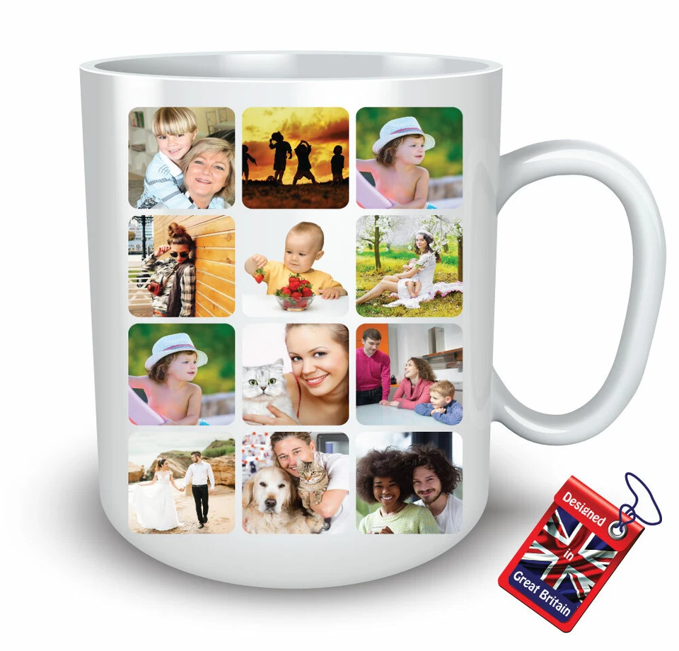 AGGIE'S BAGS PERSONALISED MUG, 11oz PHOTO MUG, DESIGN YOUR OWN MUG, TEXT IMAGE GIFT PICTURE