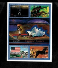 Ghana 2000 - Sydney Olympics - Sheet of 4 Stamps - Scott #2190 - MNH