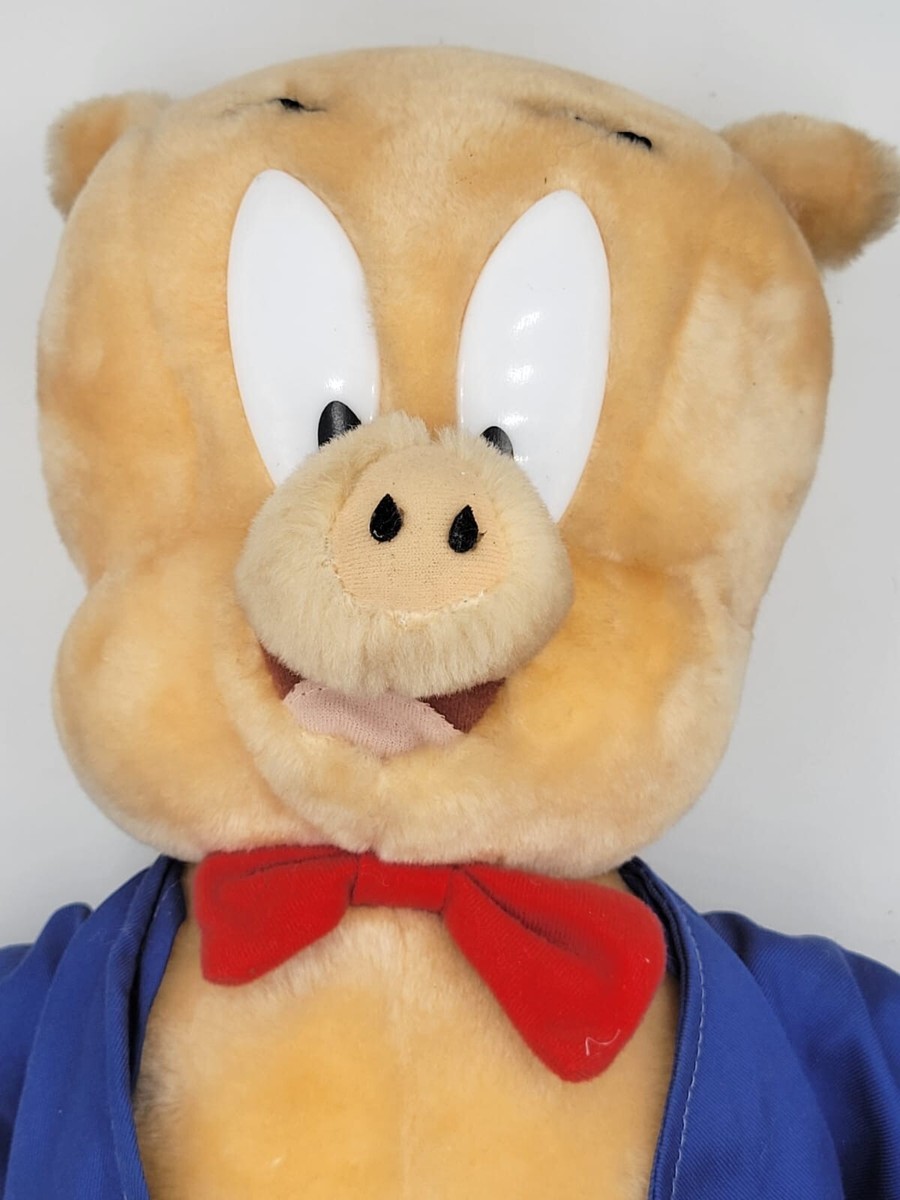 Vintage 1997 Looney Tunes Porky Pig Plush Warner Bros