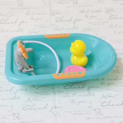 Barbie Doll House Size Bathtub Playset Baby Blue w/Duck & Soap Accessories T-383 - Picture 5 of 8