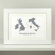 Personalised print poster / Friend apart leaving present / moving gift VA101