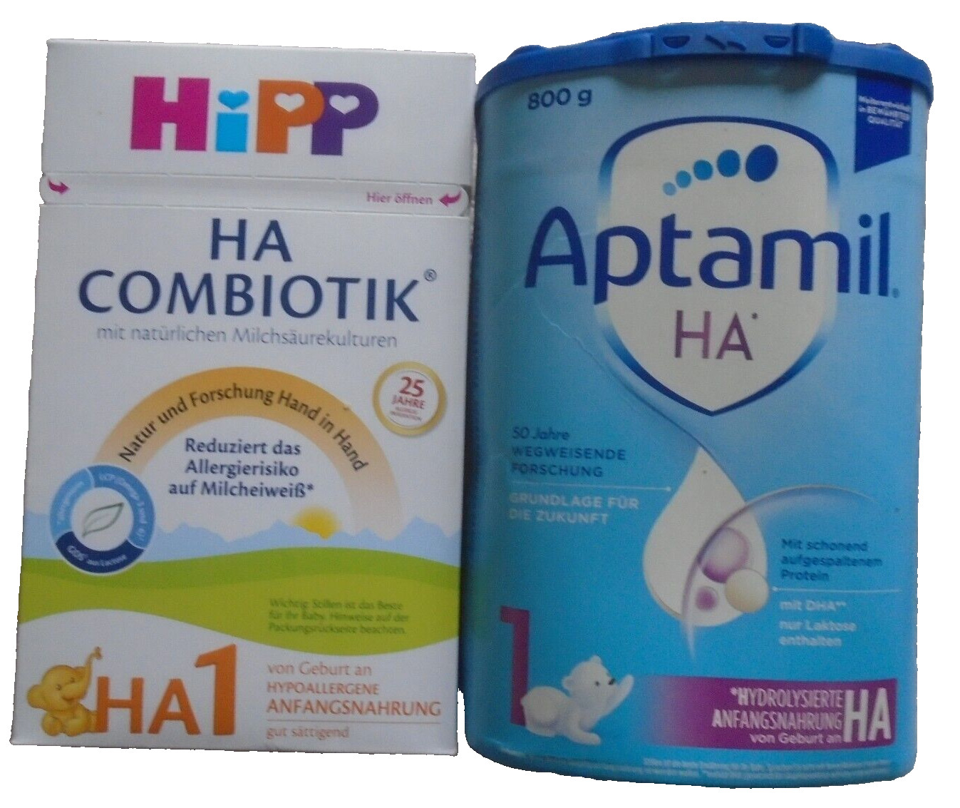Aptamil HA 1 800 g HiPP HA 1 Combiotik von Geburt an Anfangsmilch MHD abgelauf