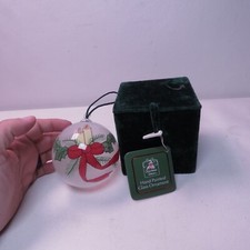 Christmas House Hand Painted Glass Christmas Ornament , 2005 With Box