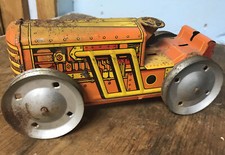Vintage 30'S/40'S MARX Tin Litho Wind Up Caterpillar Bulldozer Tractor Toy