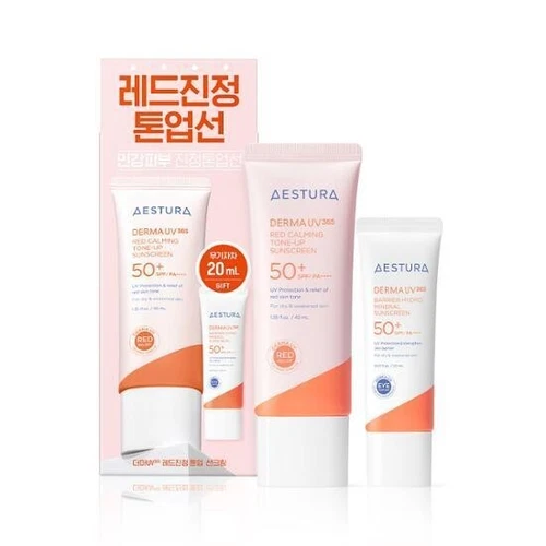 Aestura Derma UV365 Red Soothing Tone-up Sun Cream 40ml+20ml K-Beauty