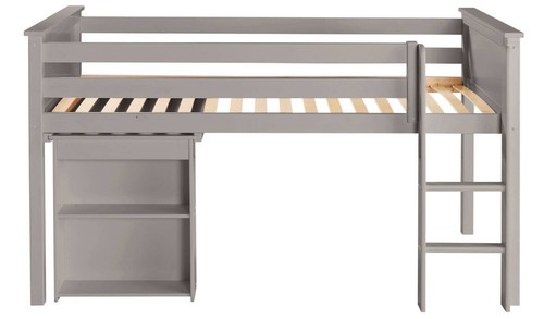Habitat Brooklyn Mid Sleeper with Desk Grey Sturdy and Stylish Kids Furniture - Picture 2 of 5