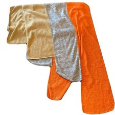 Chic 2 Long Color Block Orange Brown Scarf Wrap