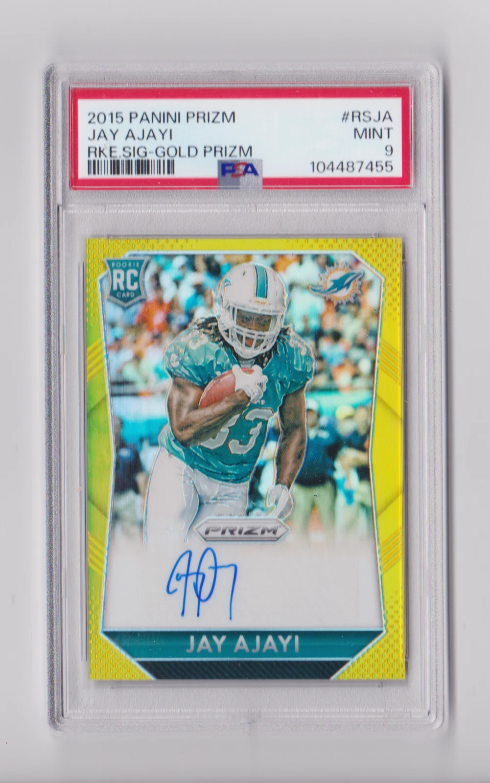 Jay Ajayi Panini Prizm Rookie Signatures #RSJA Gold