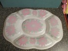 Set of 2 Mid Century Modern 60's Plastic Christmas Divided Trays Snacks Candy — photo 3