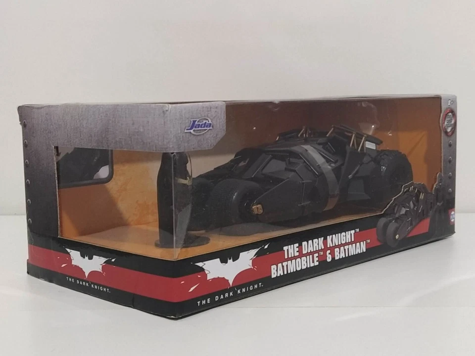 The Dark Knight Il Cavaliere Oscuro Batmobile + Batman Jada Toys 1:24 Nuovo 1/24 - Immagine 2 di 2