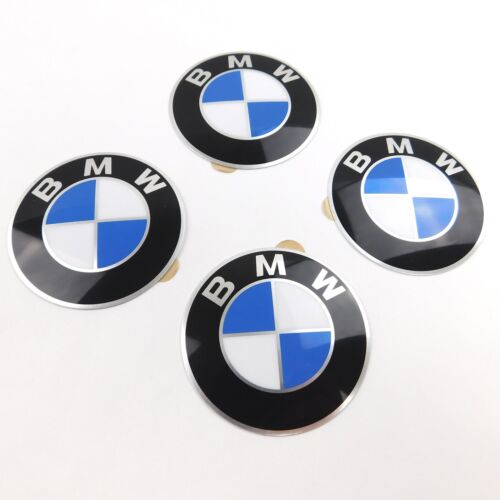4 emblemas BMW 58 mm de diámetro - ligeramente arqueados - con parte posterior de pegamento - Imagen 1 de 2
