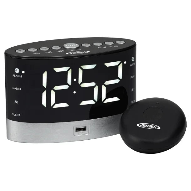 JENSEN® JCR 255 . 6 Watt AM/FM Dual Alarm Digital Clock Radio with Vibrator featured image