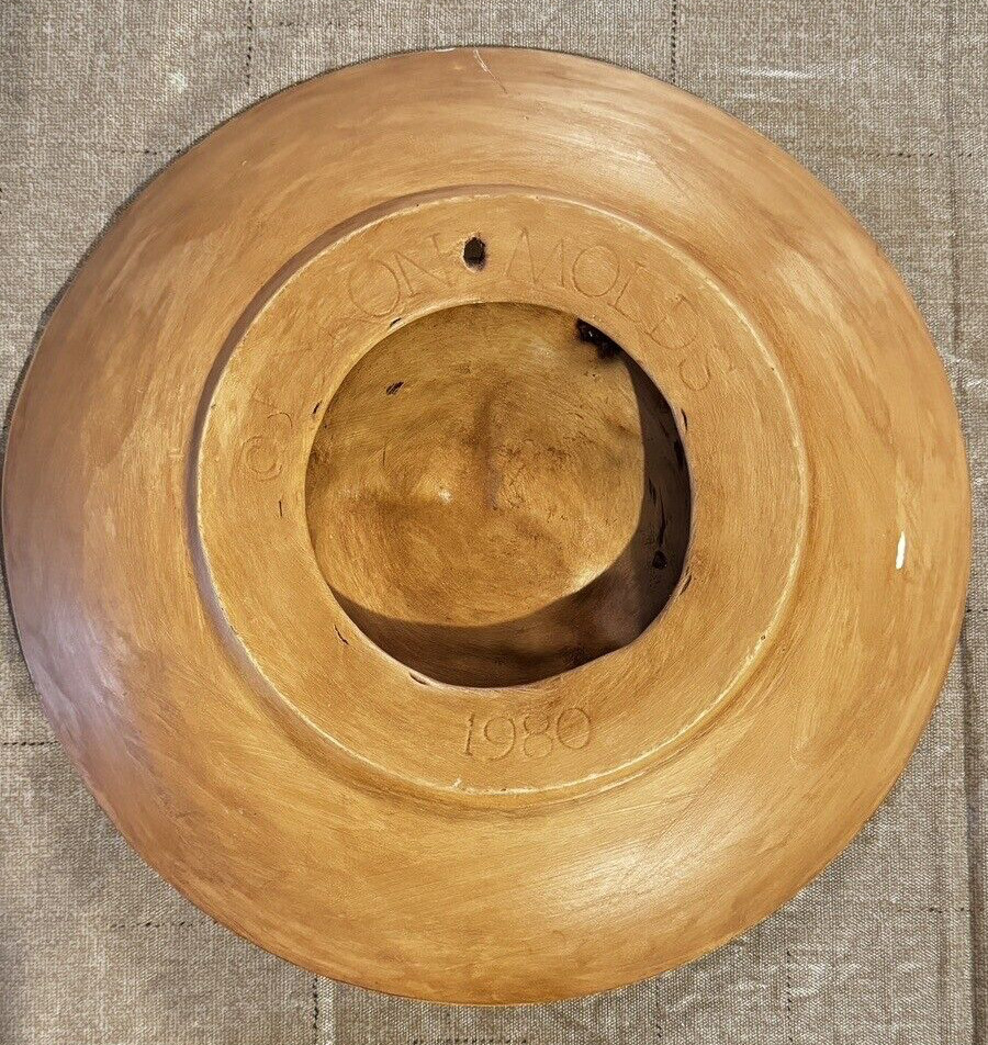 VINTAGE 1980 Byron Molds Winter Scene Plate Snowy Countryside Christmas Church