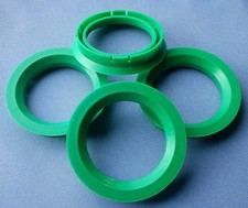 R11  4 Stück  Zentrierringe 72,5mm  56,6mm grün für Alufelgen  63