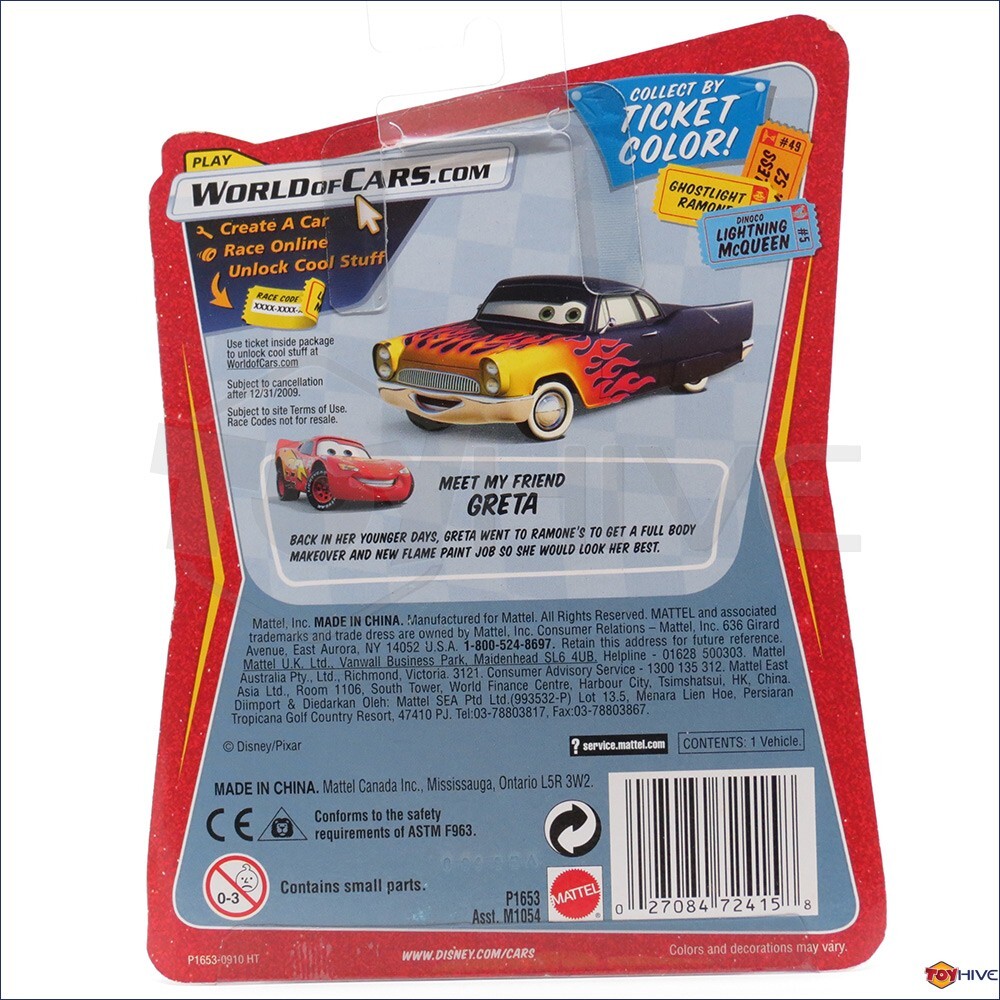 Disney Pixar Cars RaceORama series Vitoline Pitty #96 2009 diecast