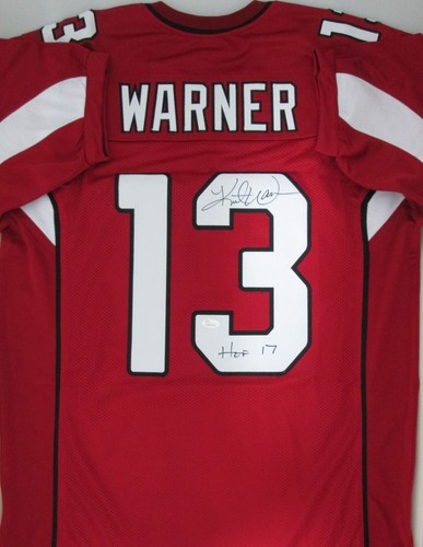 Cardinals KURT WARNER Signed Custom Jersey AUTO w/ HOF 2017 - JSA COA - 第 1/2 張圖片