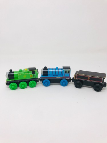 Thomas & Friends Wooden Railway Oliver Edward & Donald’s Tender Flat Lot Of 3 - Picture 11 of 11