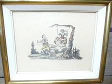 Vintage colored etching on fibrous paper qty. 2