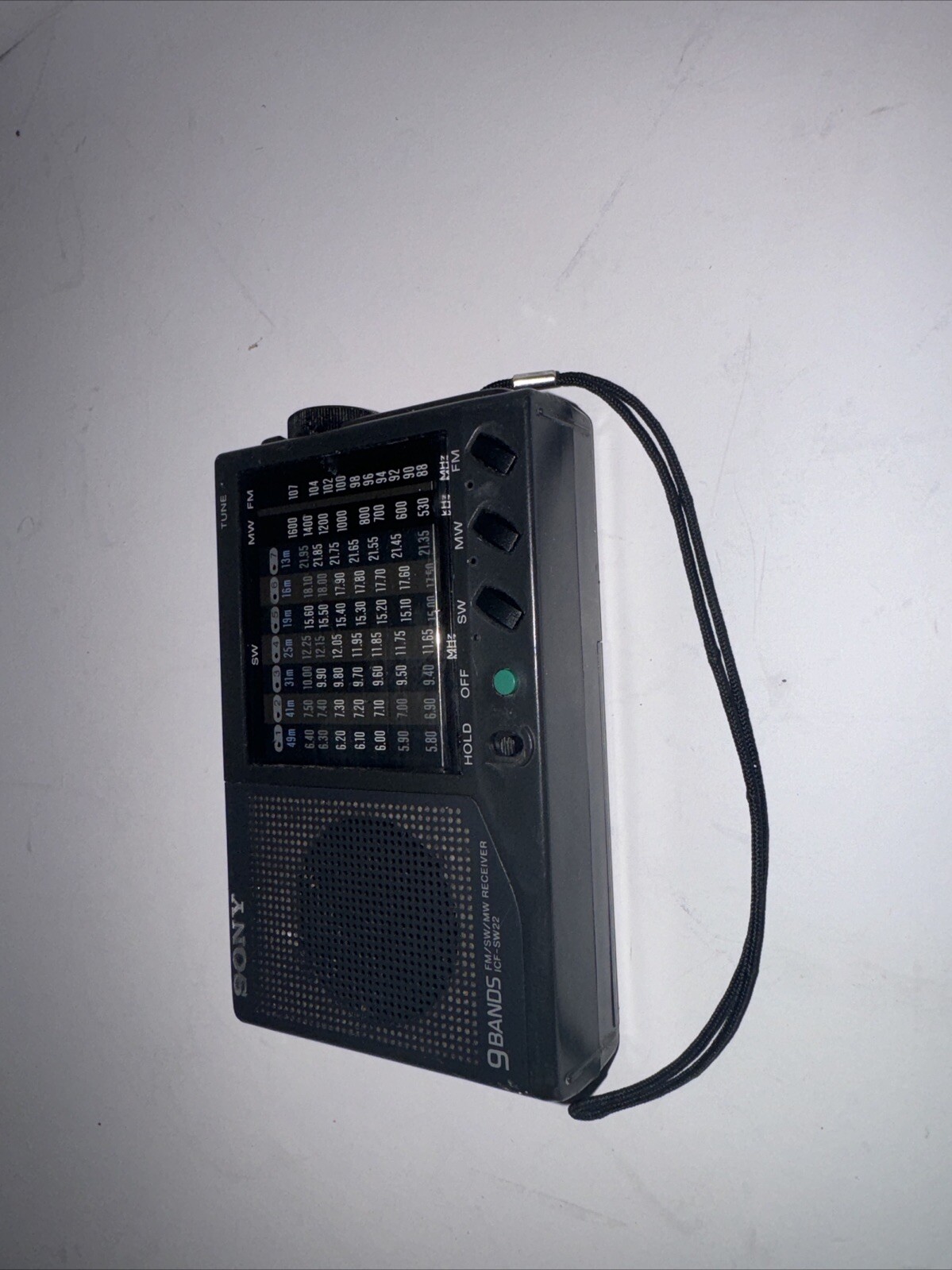 SONY 小型FM／SW／MW9バンド受信レシーバー／ICF-SW22（未使用