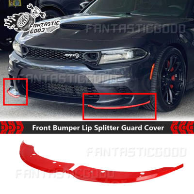 For Dodge Charger GT R/T SRT Scat Pack 2015-2021 Front Bumper Lip Trim Red Cover