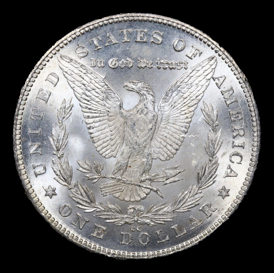 1880-CC 8/7 Rev 78 $1 Silver Morgan Dollar MS 64 ANACS # 7492175 + Bonus - Image 4 of 4
