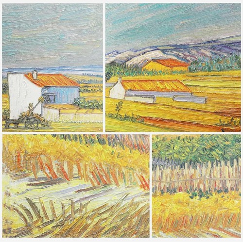6 Pack JBER Acoustic Panels Large Self-Adhesive The Harvest by Van Gogh Wall Art - Picture 5 of 7