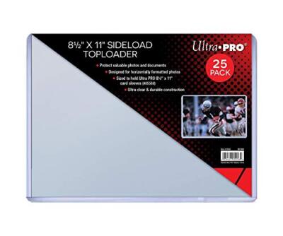 8-1/2 X 11'' Side Load Toploader 25ct (sized to fit 8-1/2 x 11 card sleeves)''