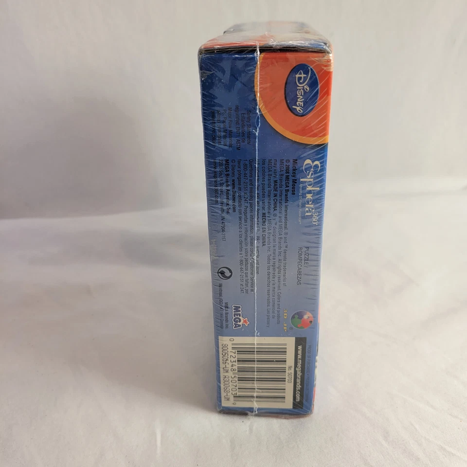 Mickey Mouse Disney Espera 360 3D Globo Bola Puzzle 60 Piezas Mega 2008 Sellado Foto 4 de 4