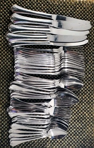 51 Pc Set Yamazaki Patrick RAMONA Glossy Stainless 18/8 Flatware Japan