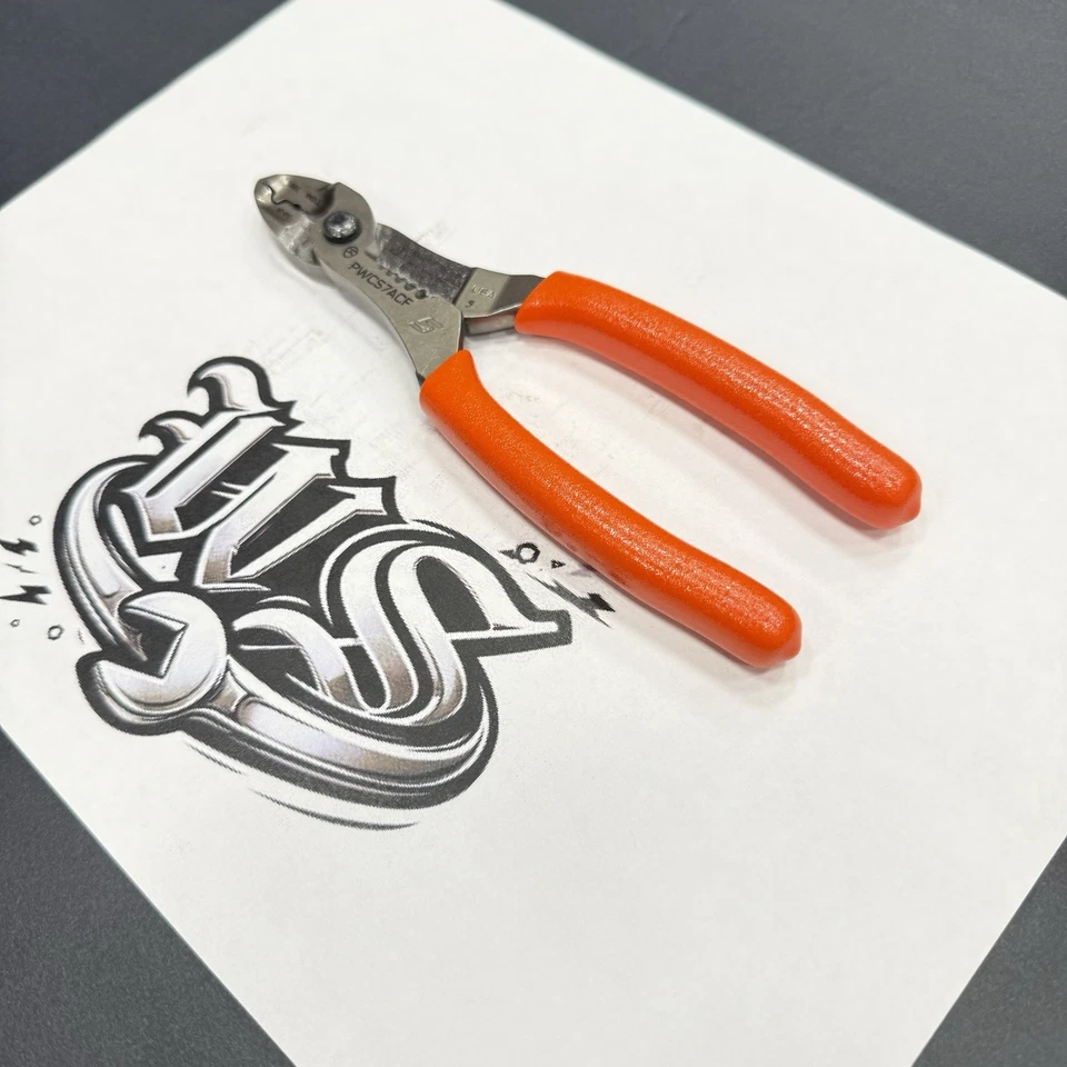 Snap-on Tools USA NEW ORANGE Soft Grip 7" Wire Stripper Cutter Crimper PWCS7ACFO - Imagen 3 de 4