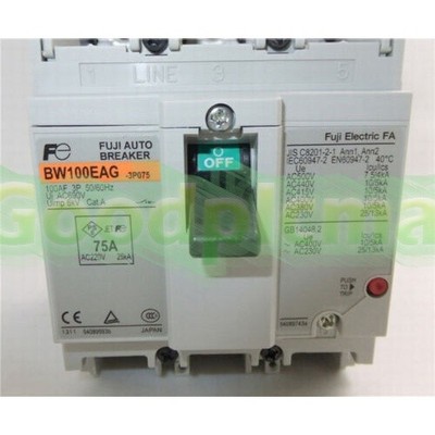 New     BW100EAG 3P 75A  circuit  breaker 1Pcs/ #bv