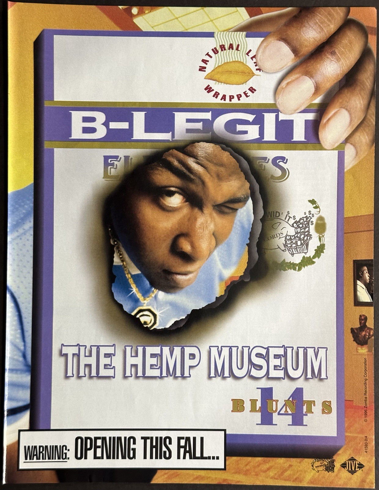 8.5x11 OG Rap Promo Ad Poster B-Legit The Hemp Museum E-40 Sick Wid It 1996