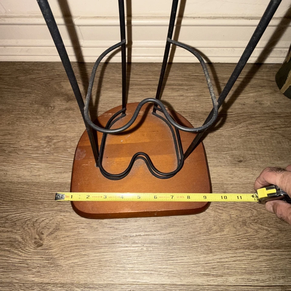 Vintage Wave Wood Base Atlantic 100 CD Retro Games Storage Wire Tower Rack 51” - Image 4 of 4