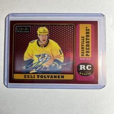 2018-19 O-Pee-Chee Platinum Eeli Tolvanen Retro Red Rainbow Auto RC #R-82