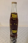 Discontinued Full 10 Oz. Yellow Label Tab Soda Bottle, Made By Coca Cola VINTAGE