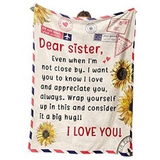 Sister Birthday Gifts, Sister Gifts Blanket, Sisters Gift from Sis, Present