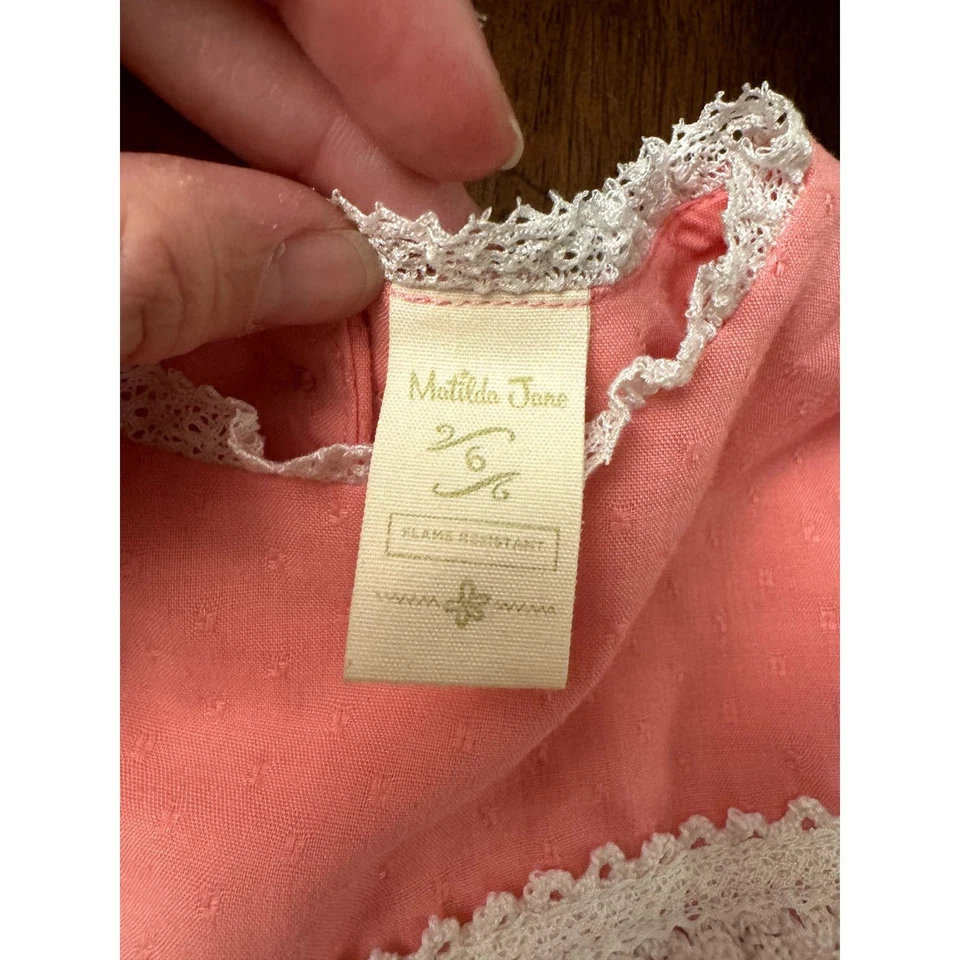 Matilda Jane pink dress with floral yellow bloomers girls 6 - Image 3 of 4