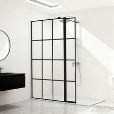 Shower Screen With Flipper Panel Walk In Folding Shower Enclosure Tempered Glass