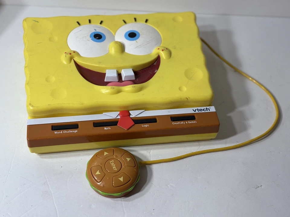 Bob Esponja Calça Quadrada V Tech Brinquedo Educativo Laptop 15 Atividades TESTADO - Imagem 2 de 4