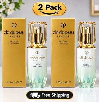 2 pack Cle de Peau Beaute Le Serum The Serum Full Size 50mL / 1.6 Oz NIB Skincar