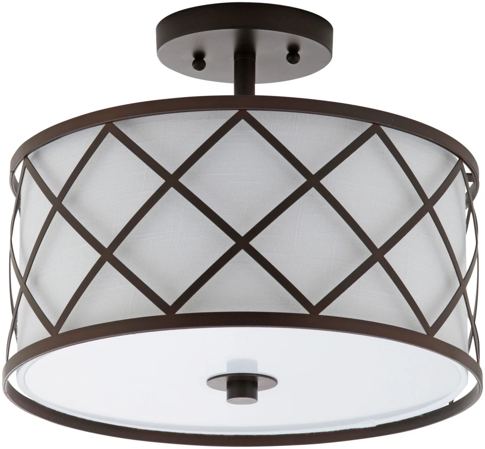 JONATHAN Y Iluminación JYL3505 Elizabeth 2 Luces 13"W LED Semi-Flush - Dorado Foto 4 de 4